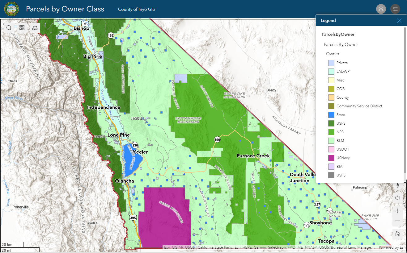 Public Maps Inyo County California